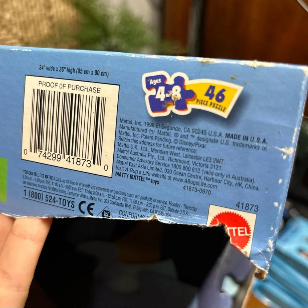 Mattel Disney A Bug's Life My Size Friends 46 Piece Jigsaw Puzzle vintage 90s